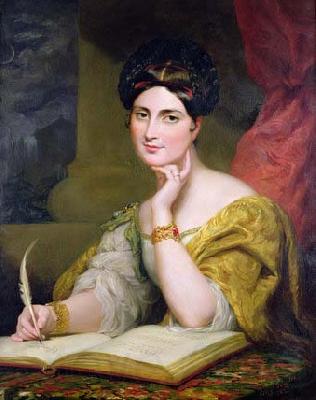George Hayter The Hon. Mrs. Caroline Norton, society beauty and author, 1832 Norge oil painting art